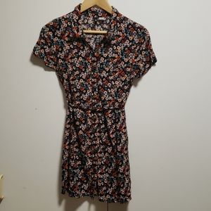 Floral button down dress